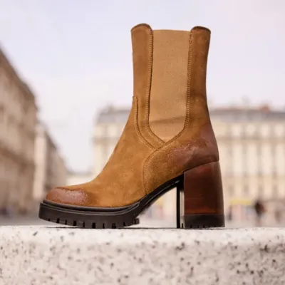 MZ boots mae nub cognac