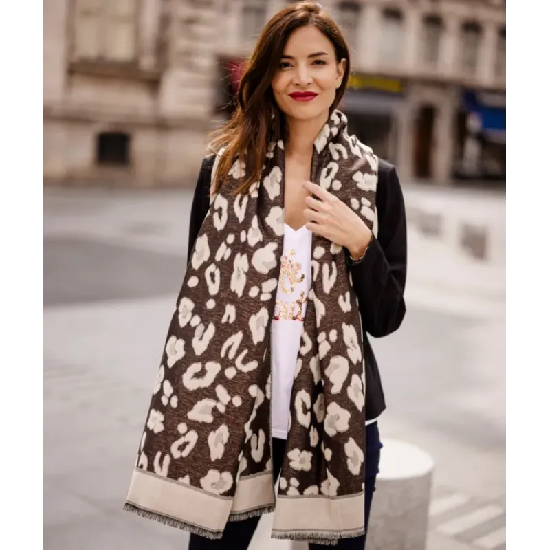 MZ foulard Bengal brun écru