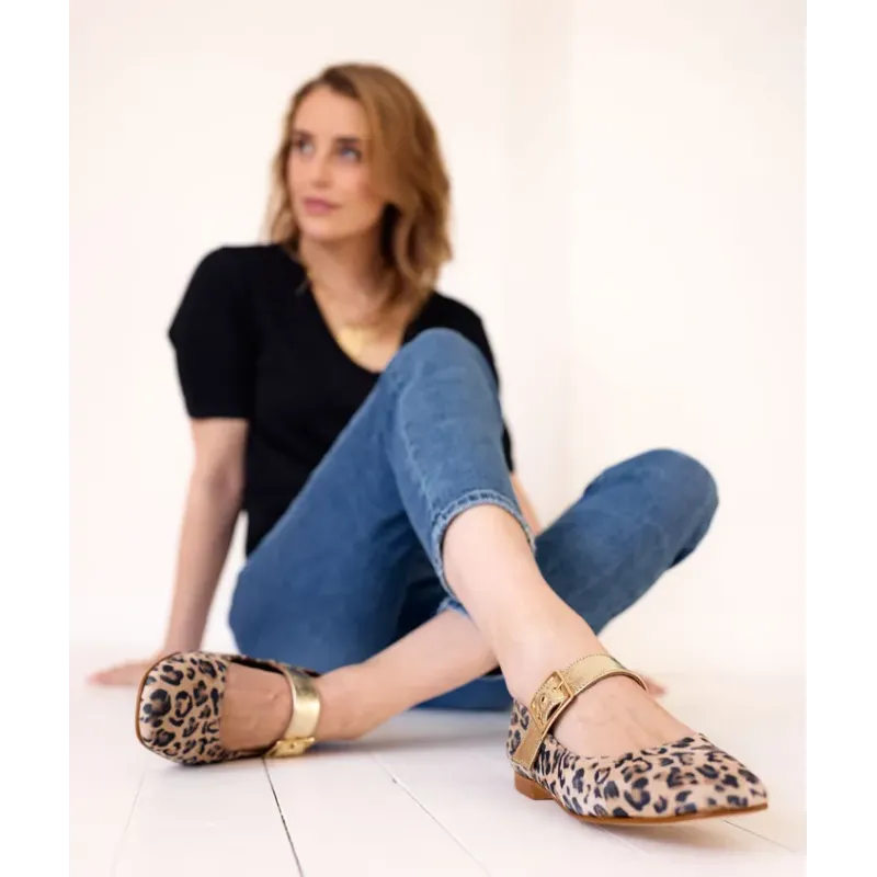 MZ ballerines Albane léop