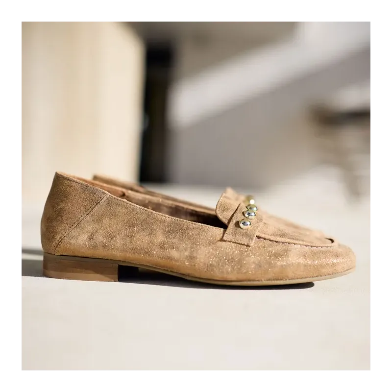 MZ Mocassins Amanda Taupe irisé