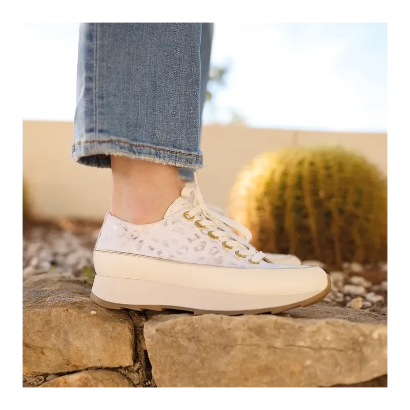 MZ Baskets Crush basse léop or