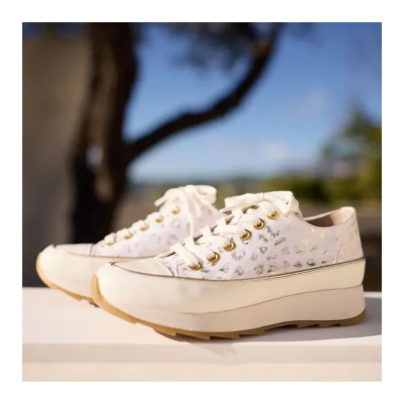 MZ Baskets Crush basse léop or