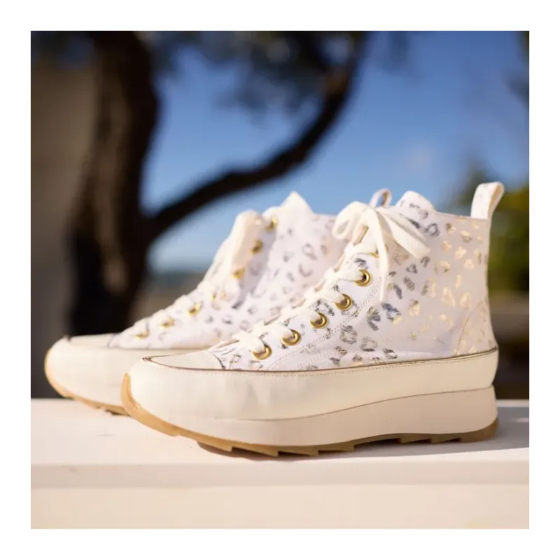 MZ Baskets Crush haute Léop Or