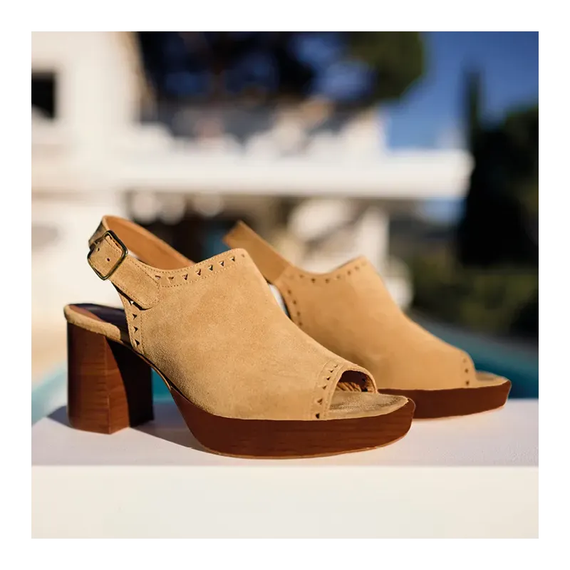 MZ Sandales Paloma Nubuck Camel