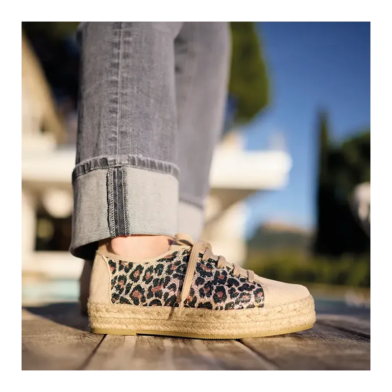 MZ baskets Rihana Léop Glitter