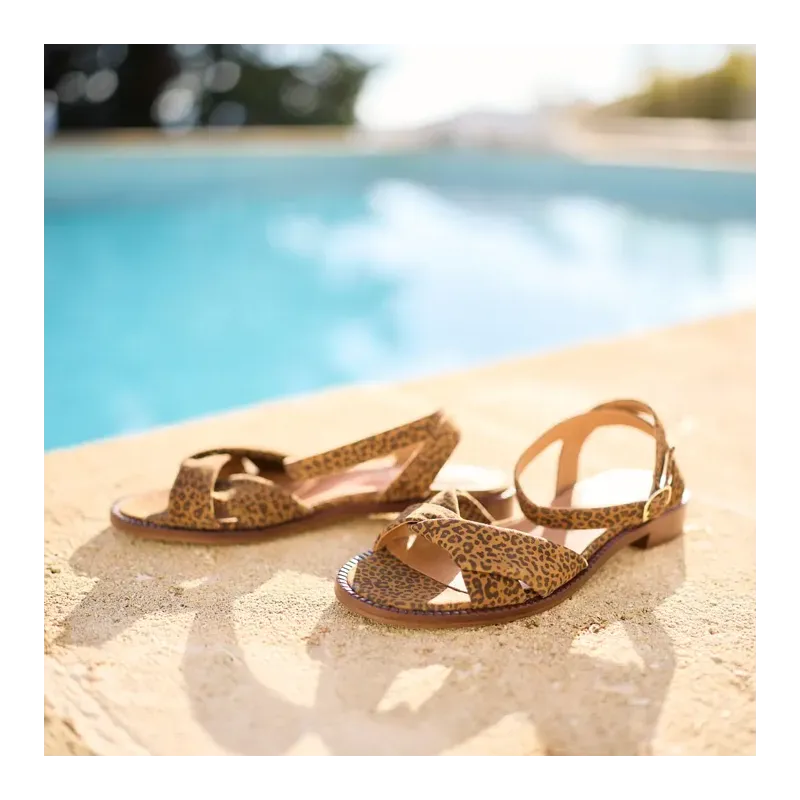 MZ sandales Romane Léop