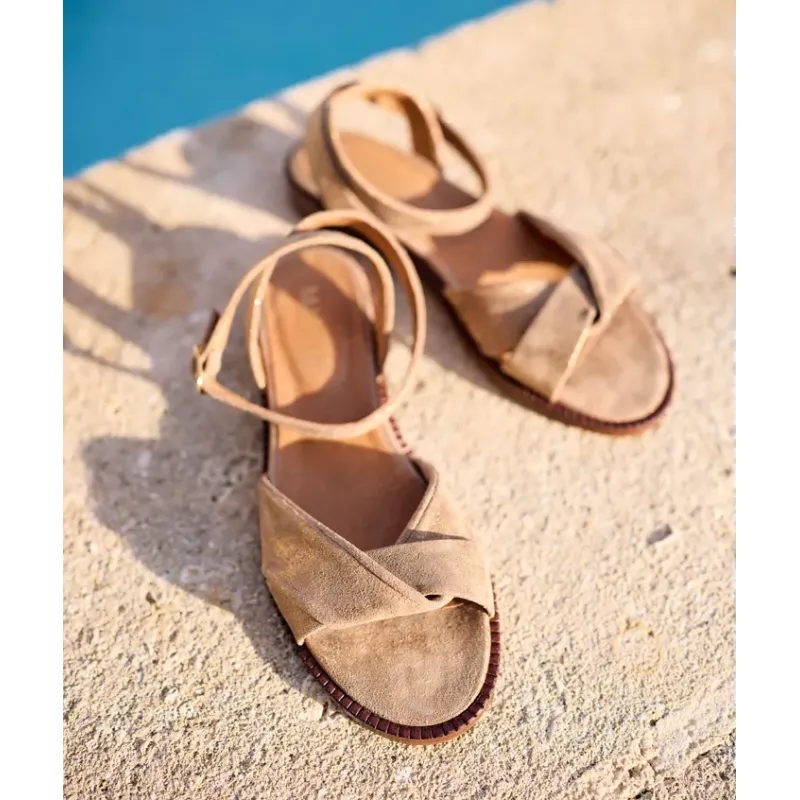 MZ sandales Romane Taupe irisé