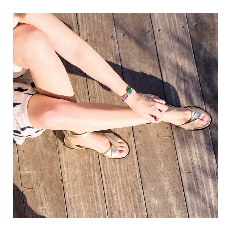 MZ sandales Romane Or