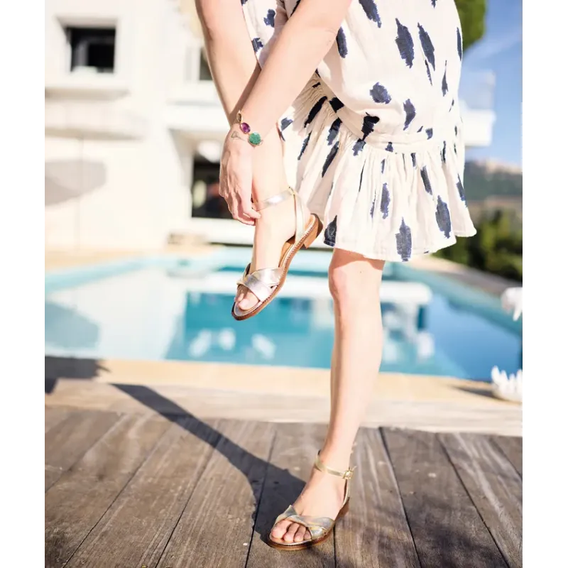 MZ sandales Romane Or