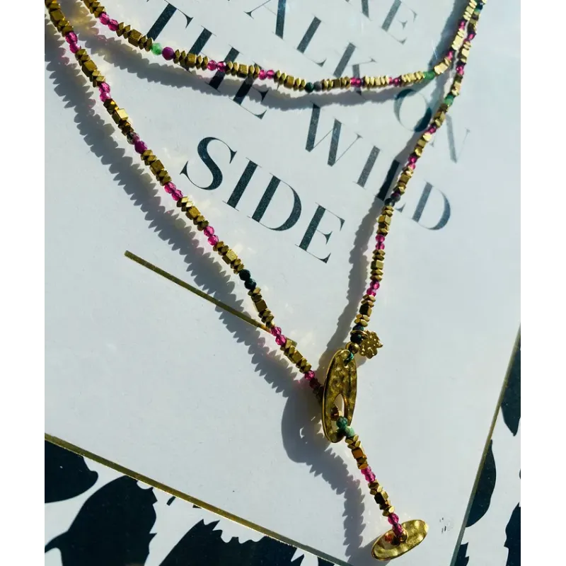 MZ collier Pretty Vert Lilas