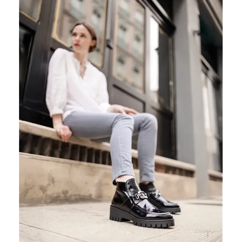 MZ mocassins maya verni plisse