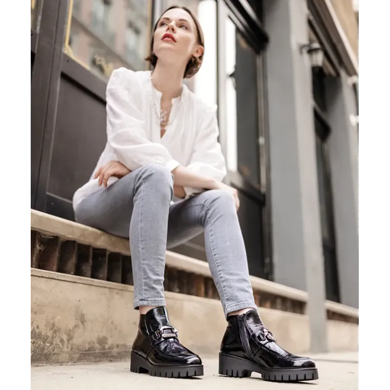 MZ mocassins maya verni plisse