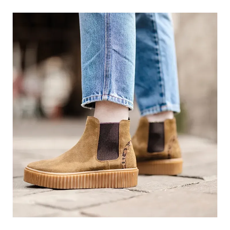 MZ boots Cassie Nub Camel