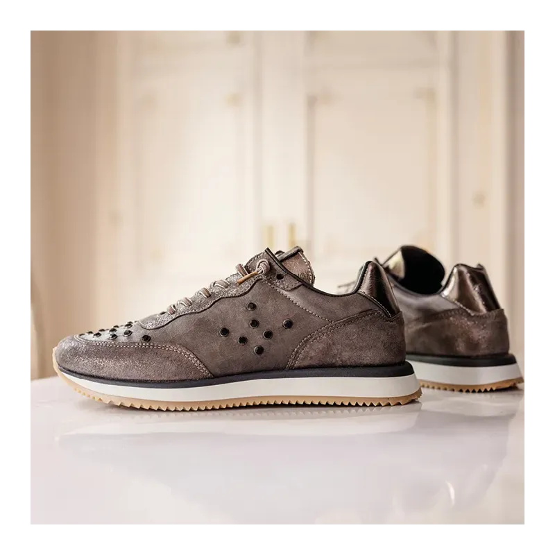 MZ baskets Daisy Clous Bronze