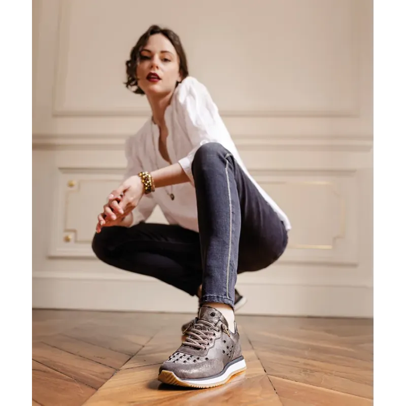 MZ baskets Daisy Clous Bronze