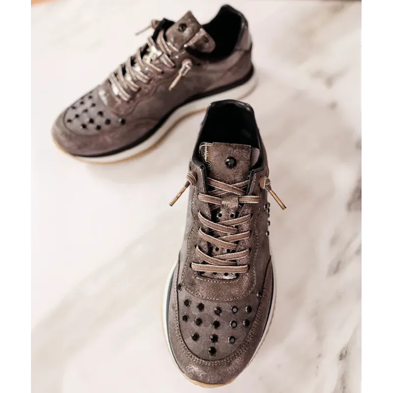 MZ baskets Daisy Clous Bronze