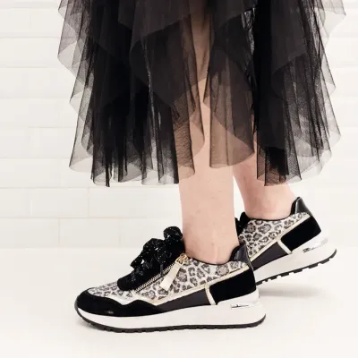 MZ baskets Elaine Noir Léop