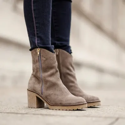 MZ boots Léonie Nub Taupe