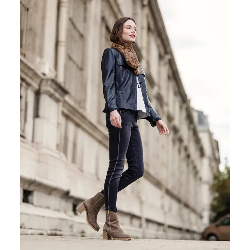 MZ boots Léonie Nub Taupe