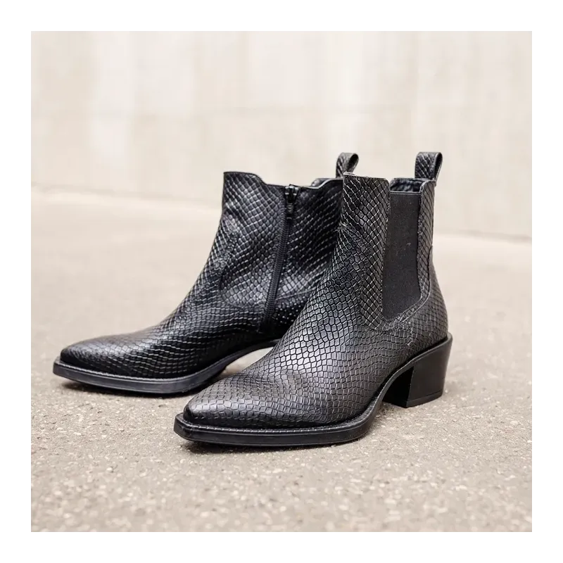 MZ boots Maja croco noir