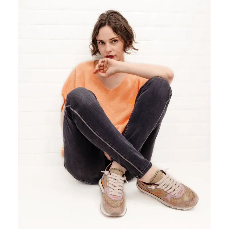 MZ baskets Marie Or Orange