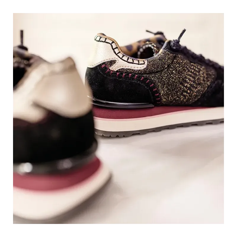 MZ baskets Marie Noir Or