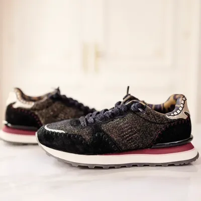 MZ baskets Marie Noir Or