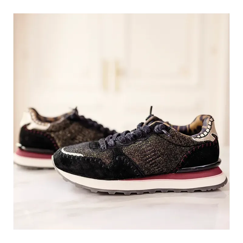 MZ baskets Marie Noir Or