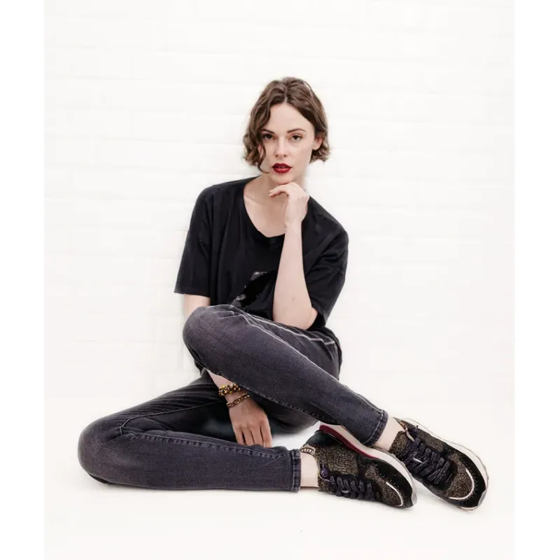 MZ baskets Marie Noir Or