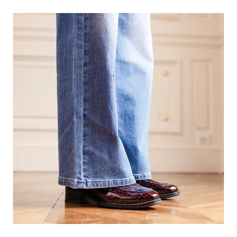 MZ mocassin Thelma croco bordeaux