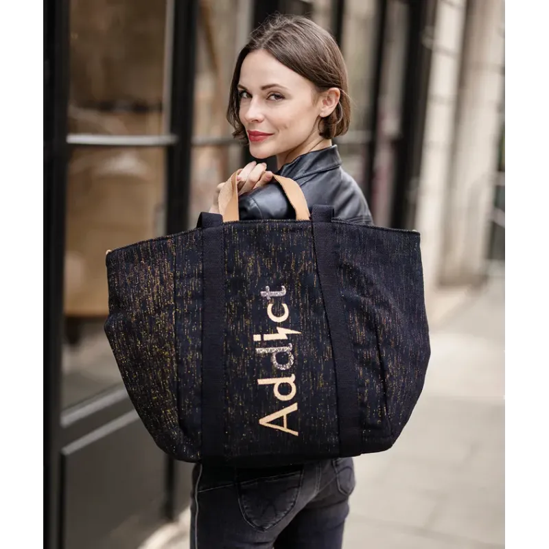 MZ sac cabas Shenzi noir or