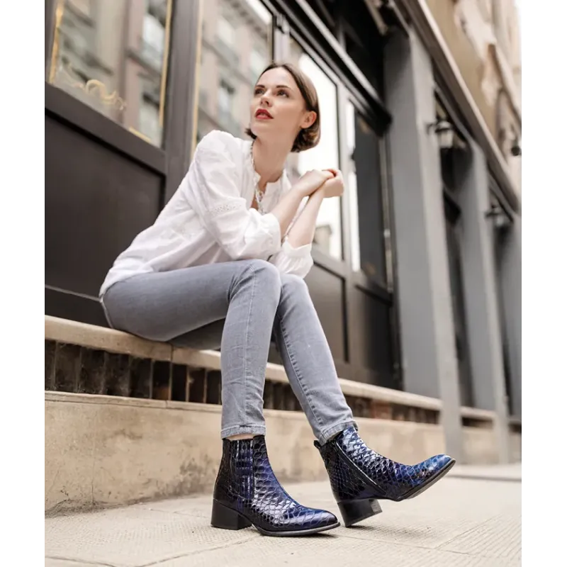 MZ boots ada crotal bleu