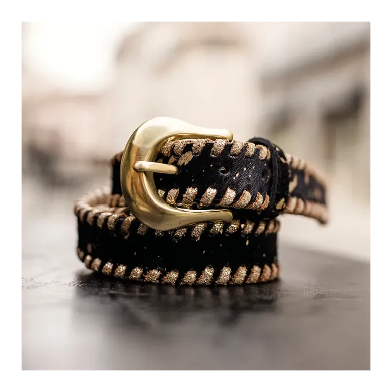 MZ Ceinture Tamara noir or