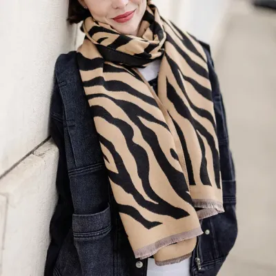 MZ foulard Alma Zèbre Camel