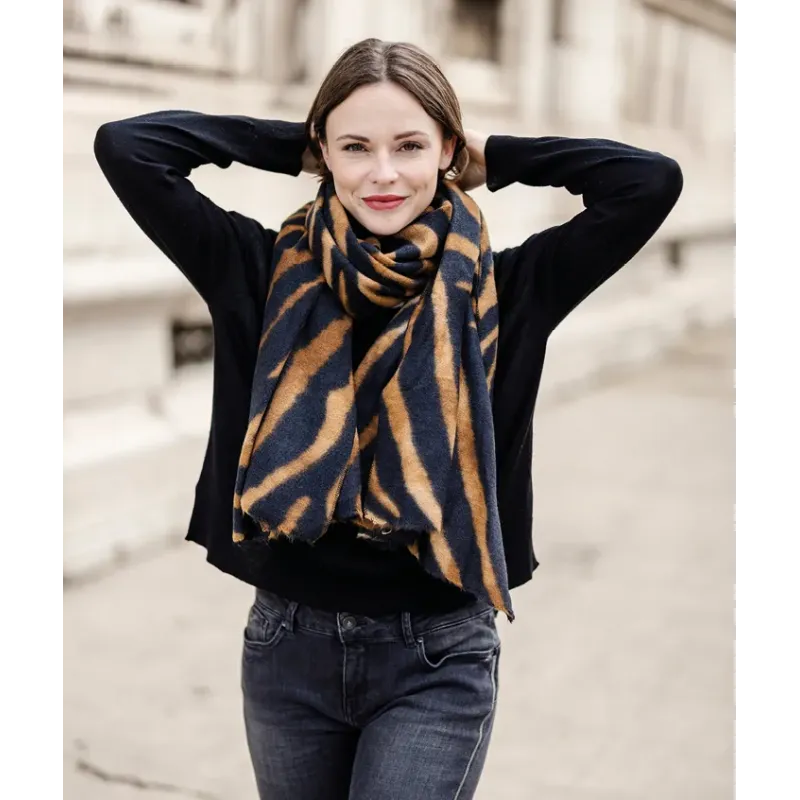 MZ foulard Lina Zèbre Camel