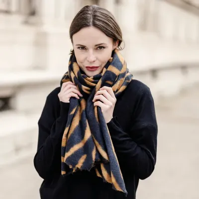 MZ foulard Lina Zèbre Camel