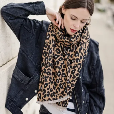 MZ foulard Vic Léop Camel