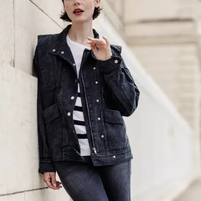 MZ veste Eva Denim Gris