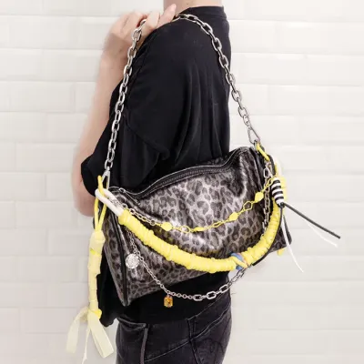 MZ Sac Miley Léop Argent Bijou Jaune