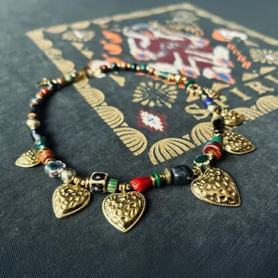 MZ Collier Lovly Coeur Perles