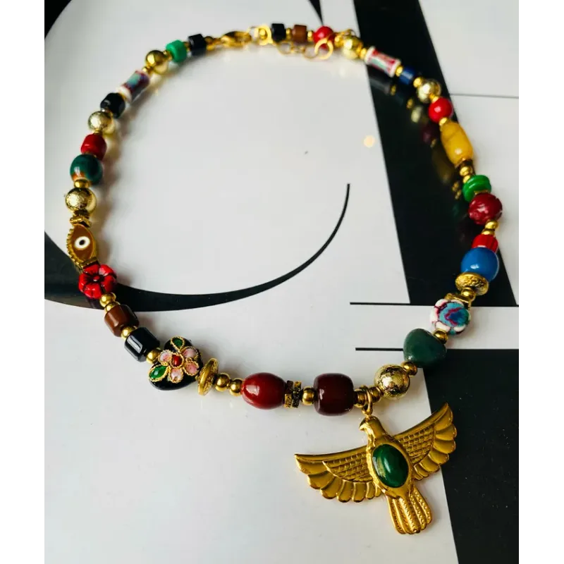 MZ Collier Aglaé Aigle Perles