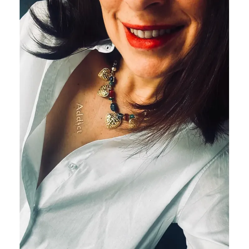 MZ Collier Lovly Coeur Perles