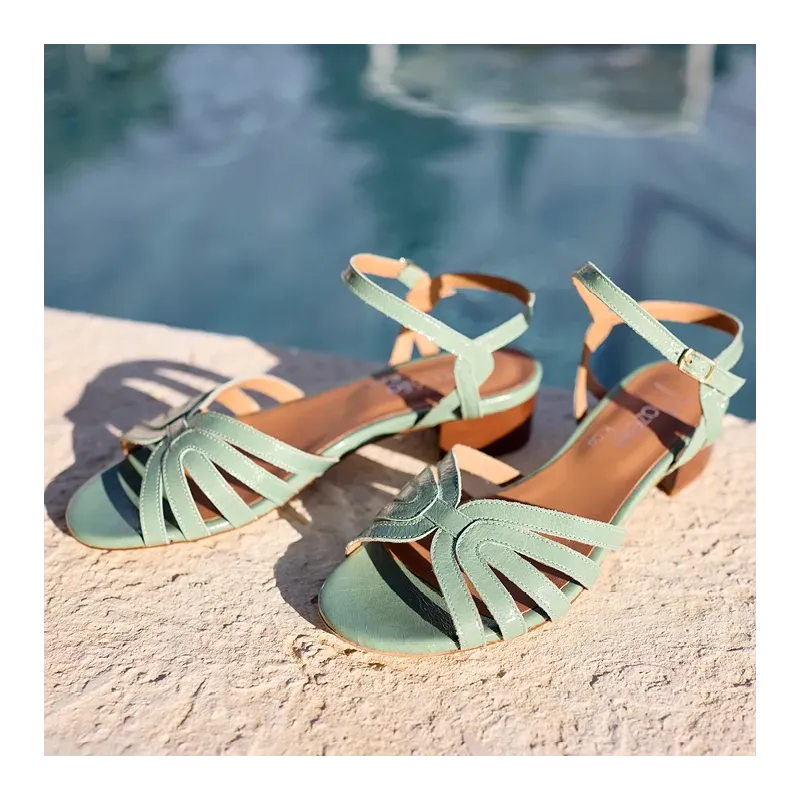 Sandales Mazélie Boots Adélie Verni Sauge