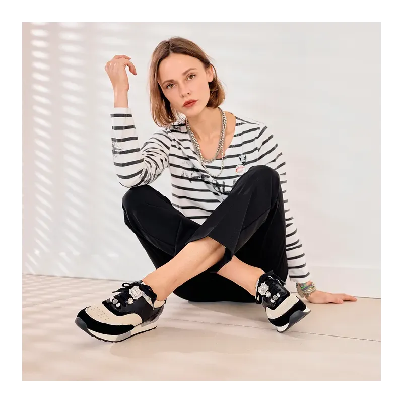 Mazélie baskets Arline noir écru