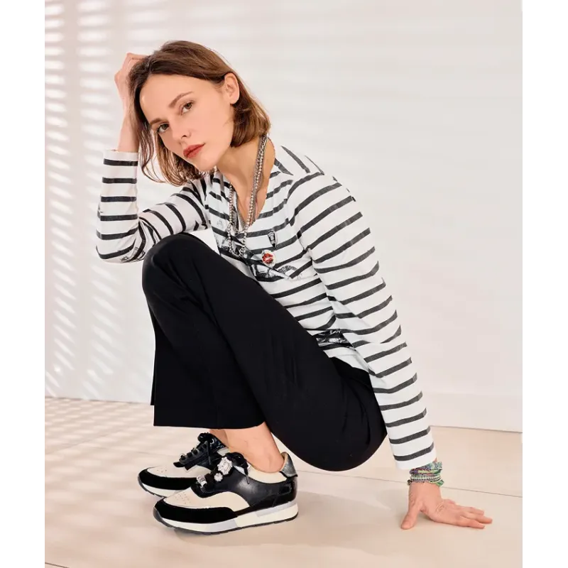 Mazélie baskets Arline noir écru