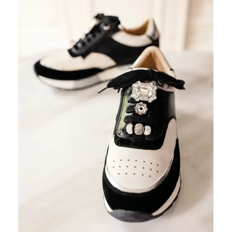 Mazélie baskets Arline noir écru