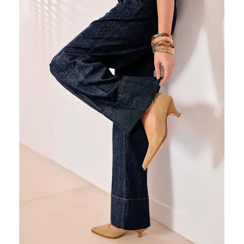 Mazélie escarpins Donna nub sable