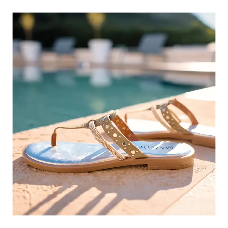 Mazélie tongs Flavie Nub Kaki