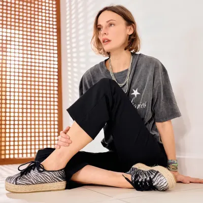Mazélie baskets espadrilles Jana Zèbre