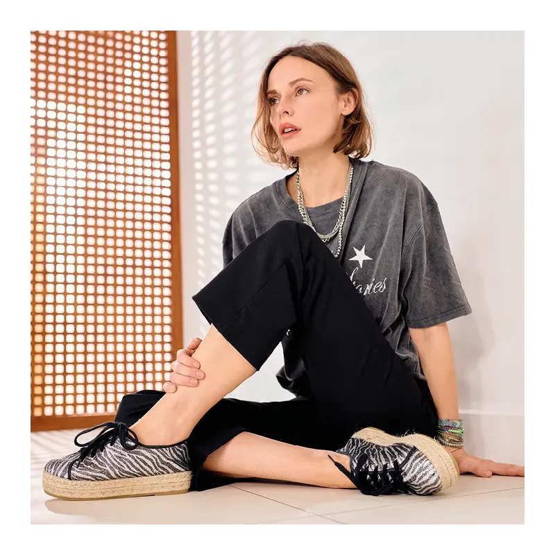 Mazélie baskets espadrilles Jana Zèbre
